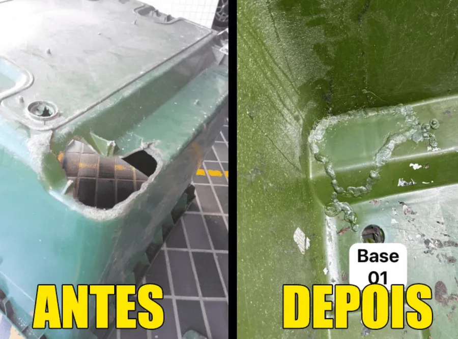 Reparo de contentor de lixo realizado pela Ecoplast (foto 2)