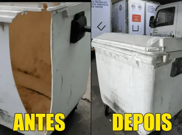 Reparo de contentor de lixo realizado pela Ecoplast (foto 3)
