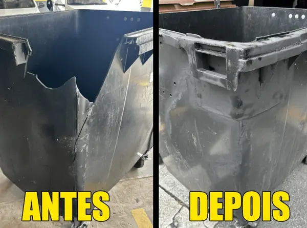 Reparo de contentor de lixo realizado pela Ecoplast (foto 4)