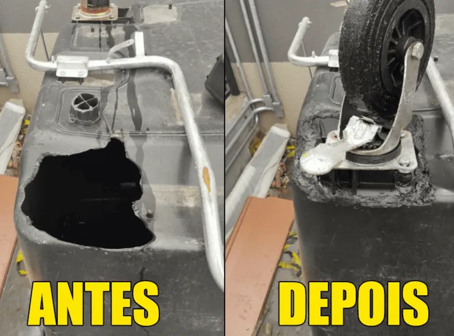 Reparo de contentor de lixo realizado pela Ecoplast (foto 7)
