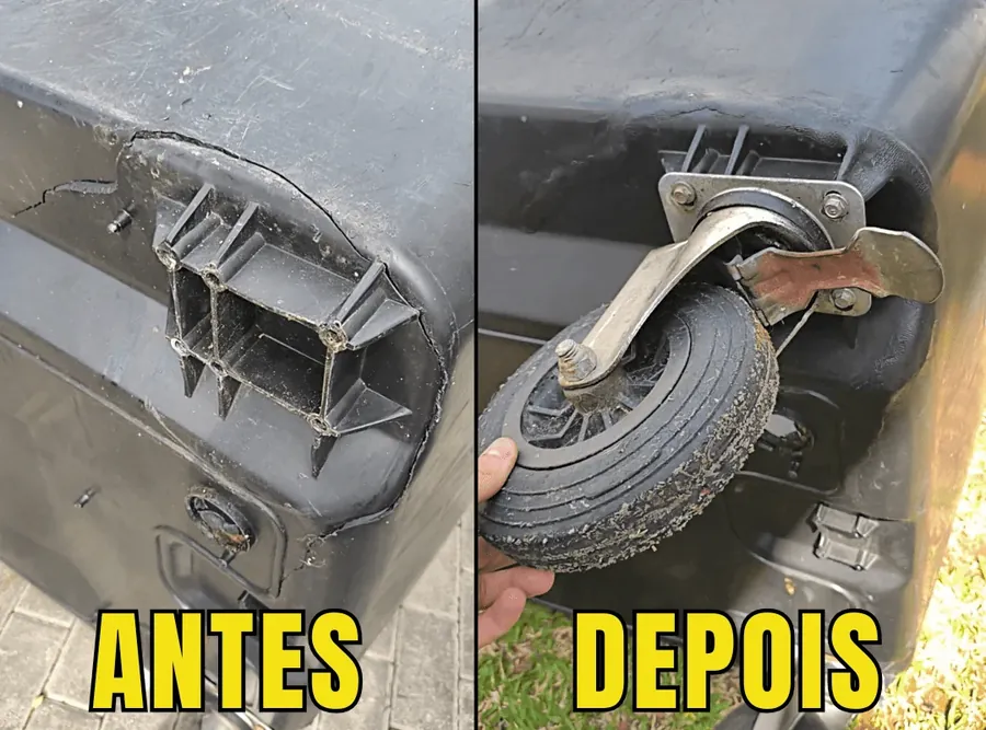 Reparo de contentor de lixo realizado pela Ecoplast (foto 16)